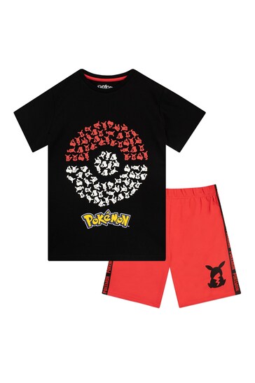 Character Red Pokemon T-Shirt and Shorts Set