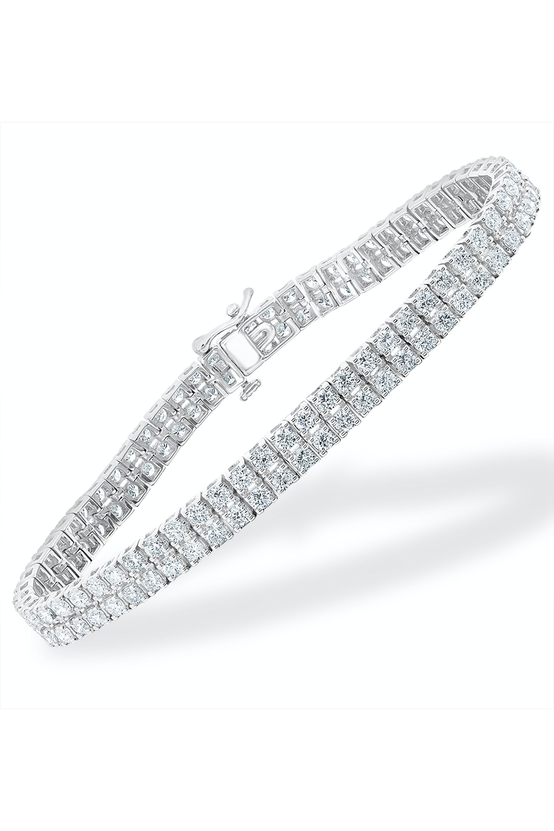 Double row diamond shop tennis bracelet