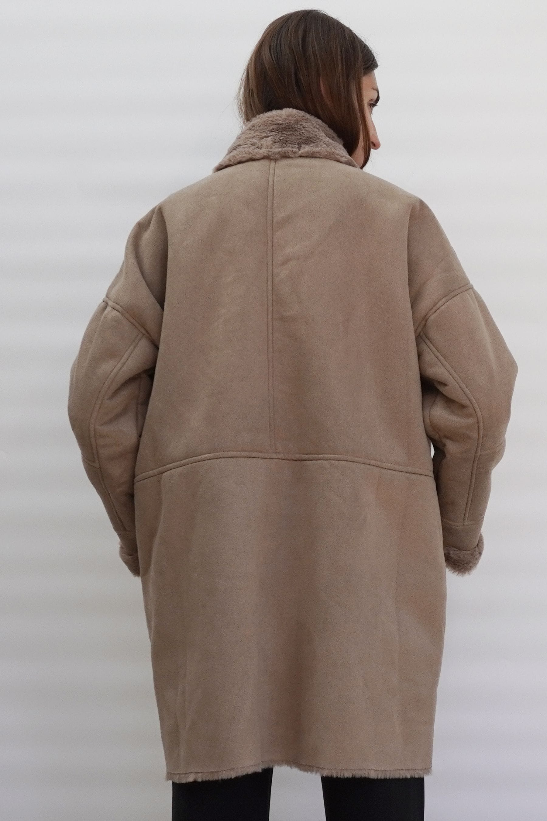Faux sheep fur sales coat