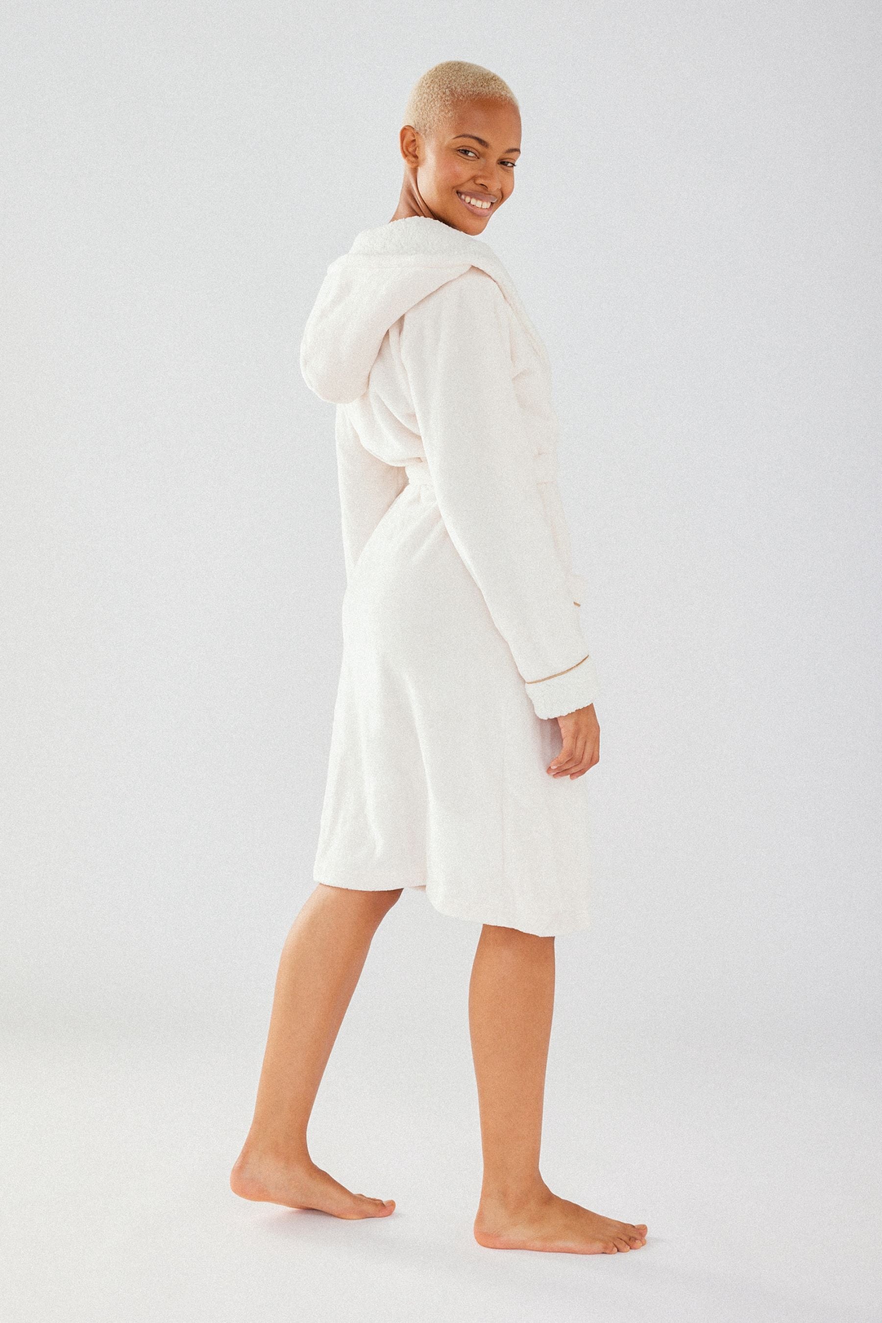 White fluffy clearance dressing gown