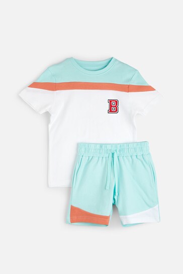 Personalised Monogram Colour Block T-Shirt and Shorts Set by Alphabet