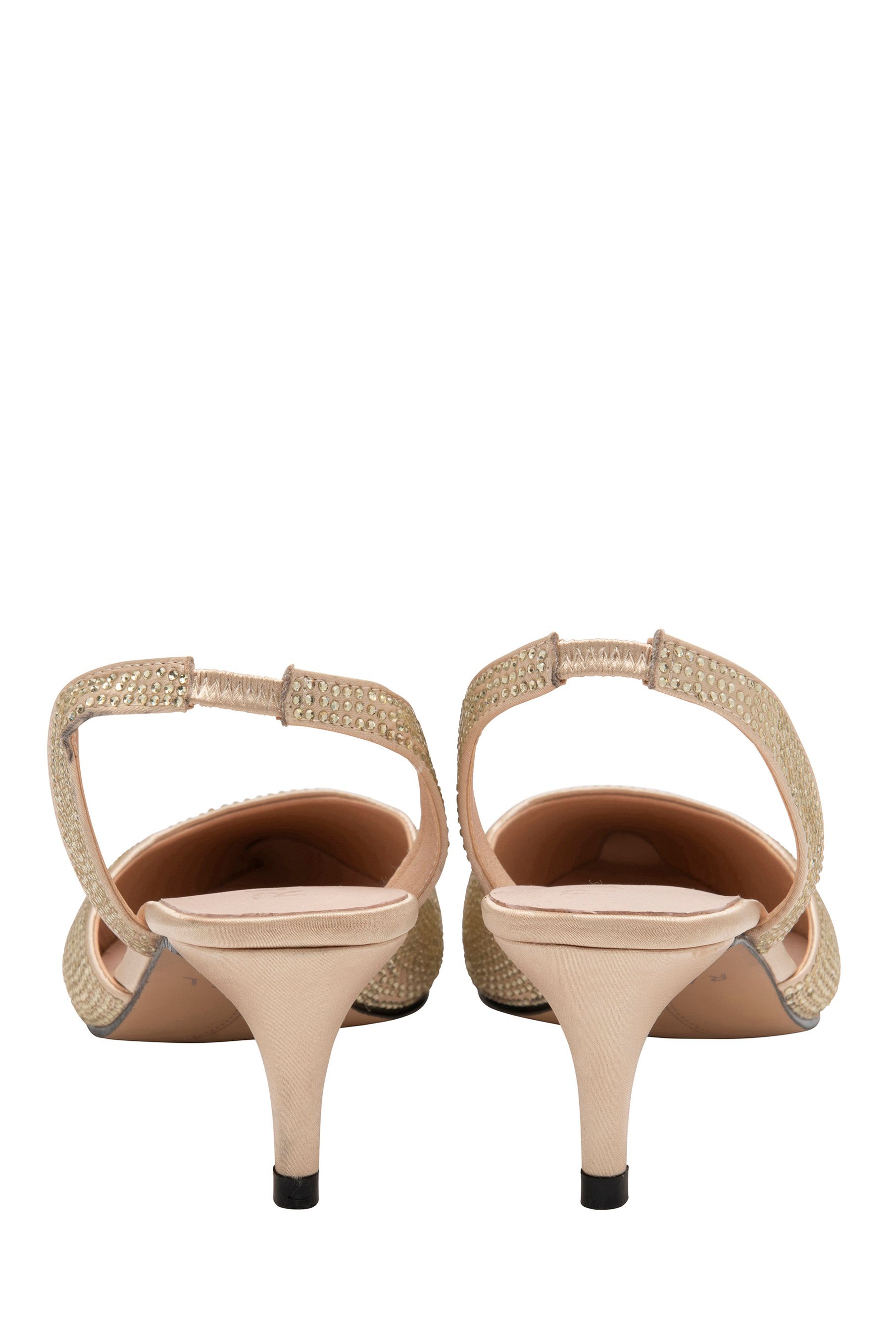 Gold kitten sales heel slingbacks
