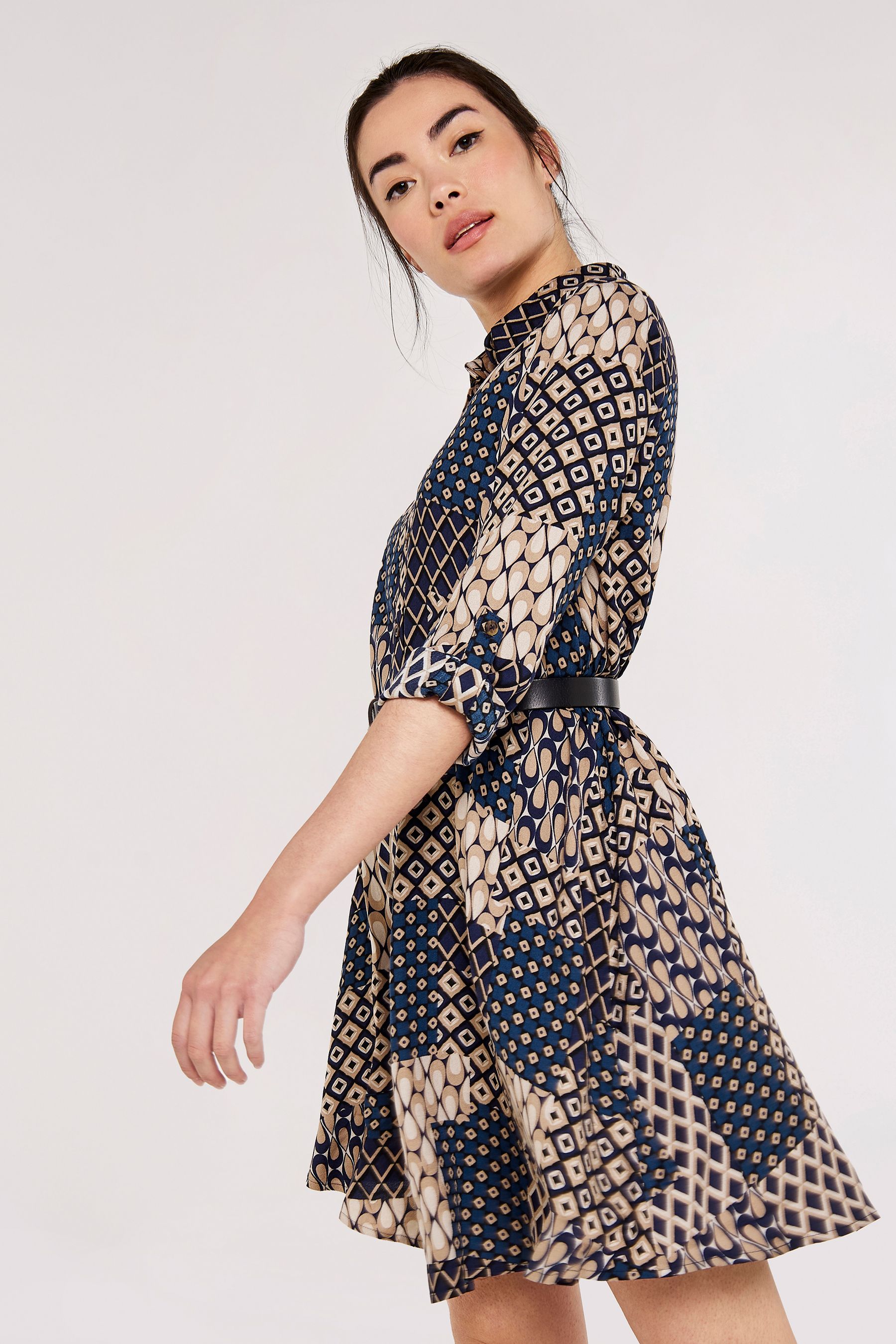 patchwork swing dress