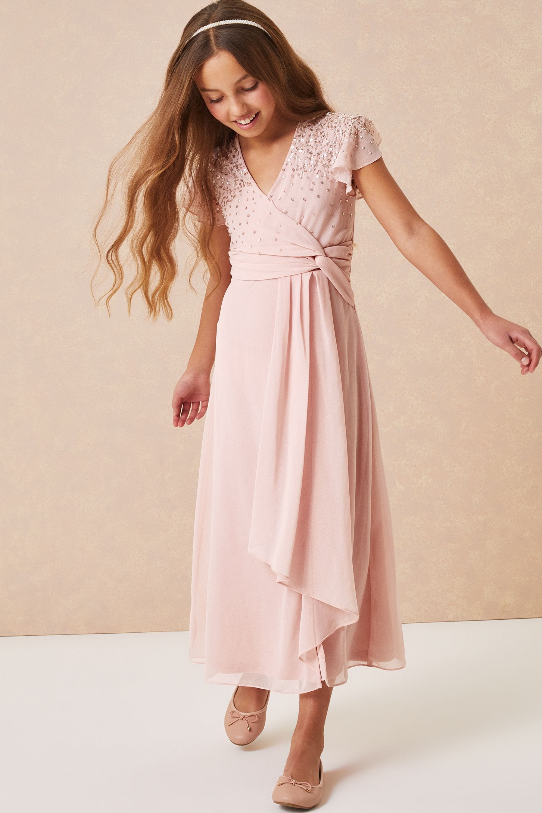 Lipsy pink maxi best sale dress