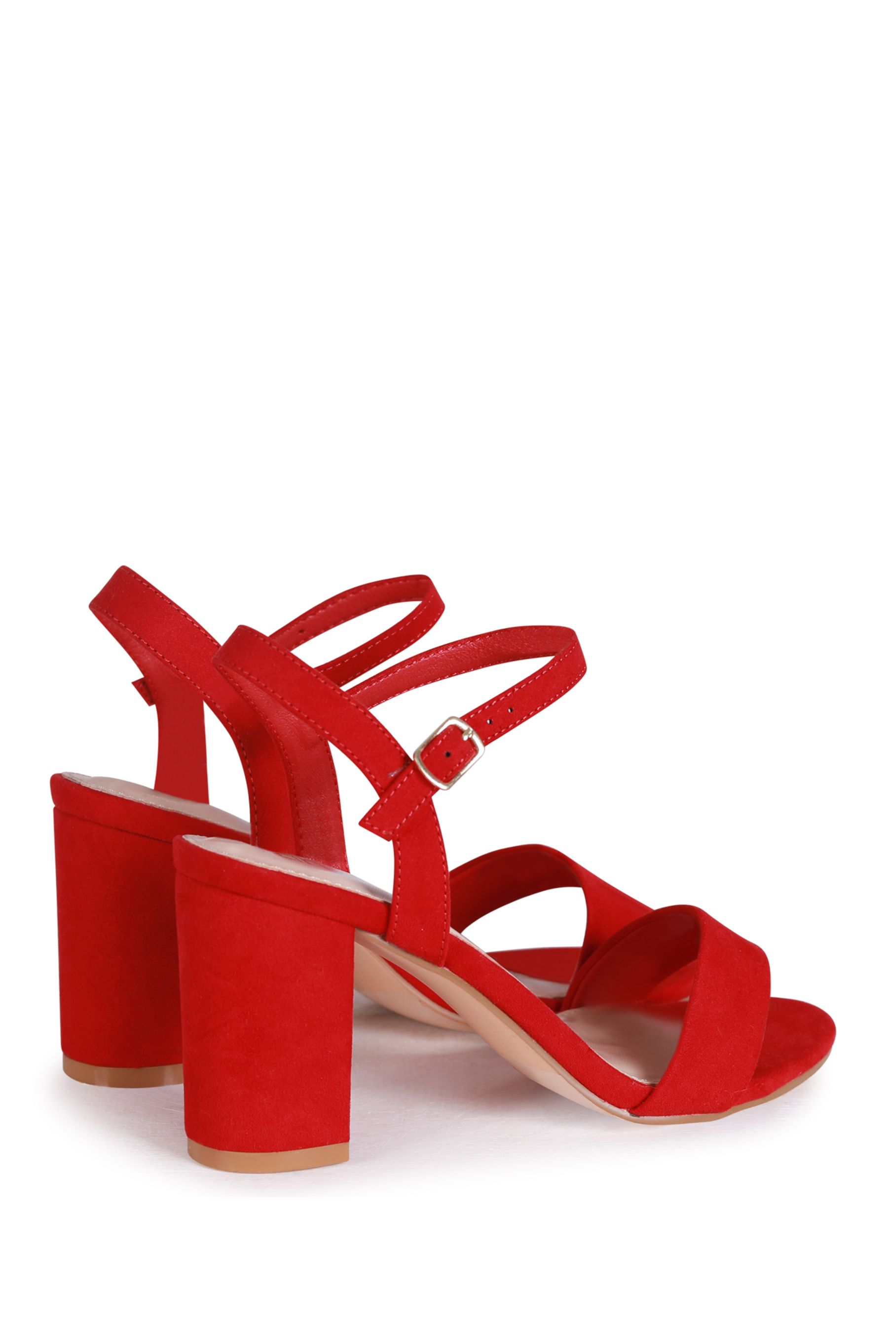 New look real suede barely there block heeled sandal shop