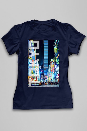 Coto7 French Navy Tokyo City Crossing Women's T-Shirt by Coto7