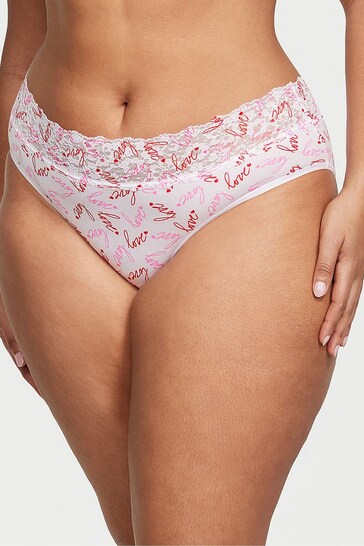 Victoria's Secret Tossed Love Pink Lace Waist Hipster Knickers