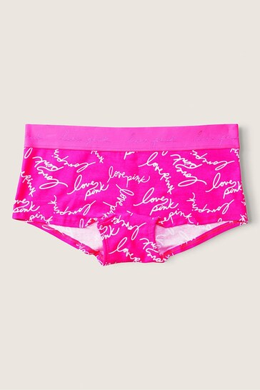 Victoria's Secret PINK Pink Short Cotton Logo Knickers