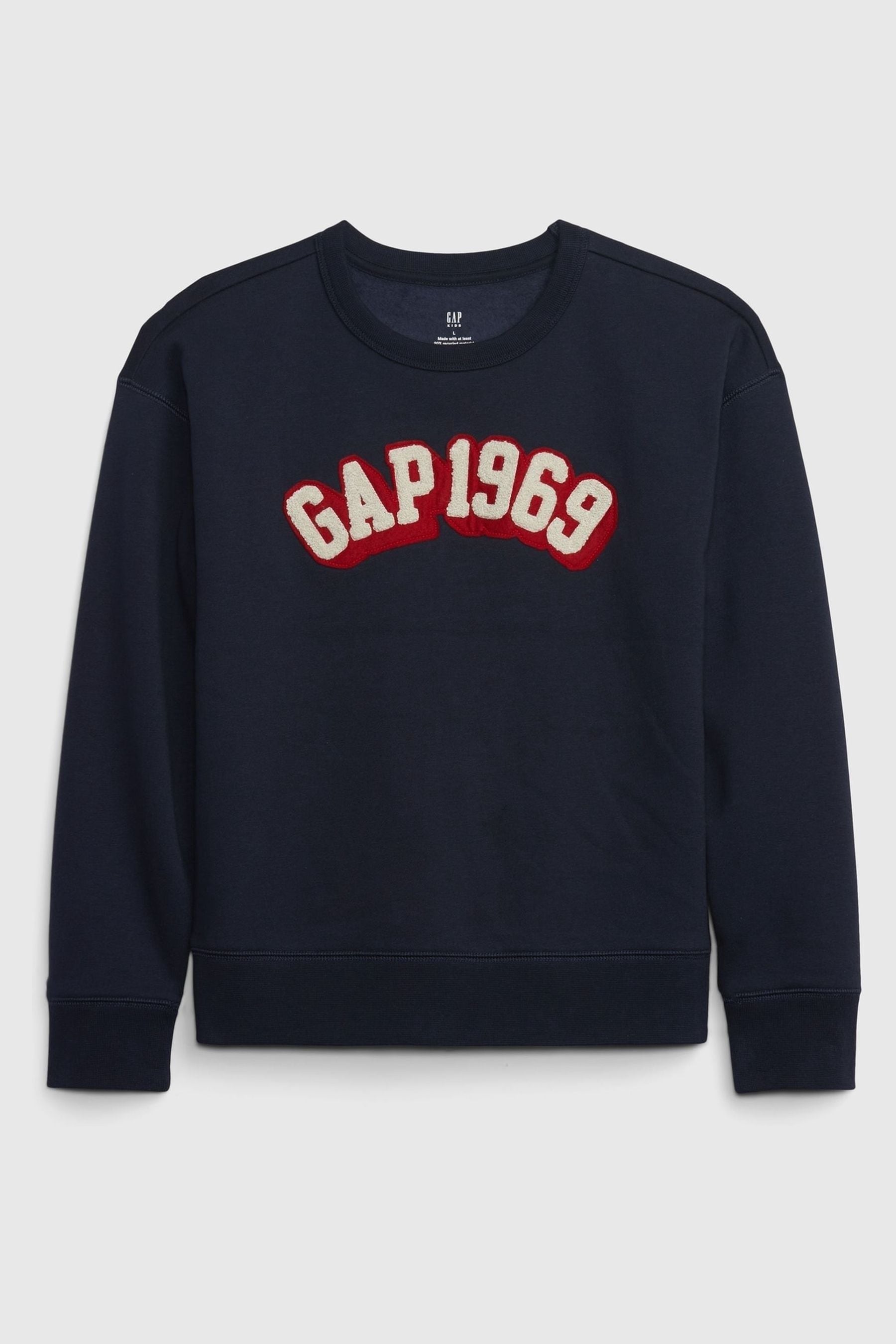 Buy Gap Navy Blue 1969 Logo Crew Neck Sweatshirt 4 13yrs from
