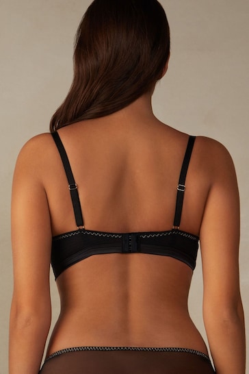 Intimissimi Black Padded A Touch of Light Sofia Balconette Bra