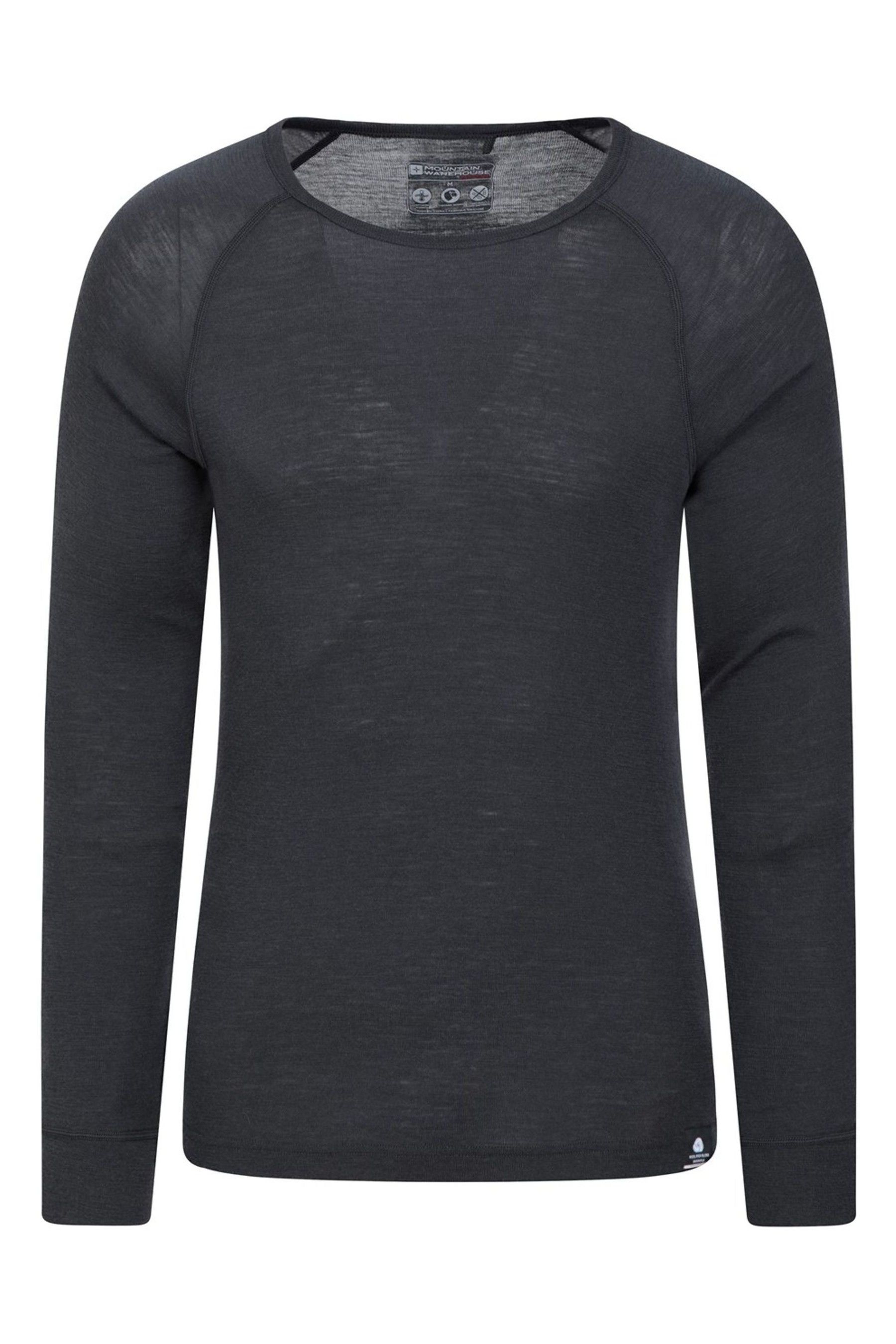Buy Mountain Warehouse Grey Merino Mens Long Sleeved Thermal Top