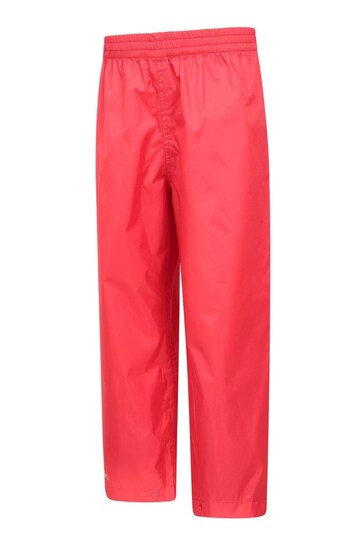 Mountain Warehouse Red Pakka Waterproof Over Trousers - Kids