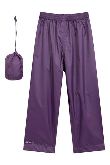 Mountain Warehouse Purple Pakka Waterproof Over Trousers - Kids