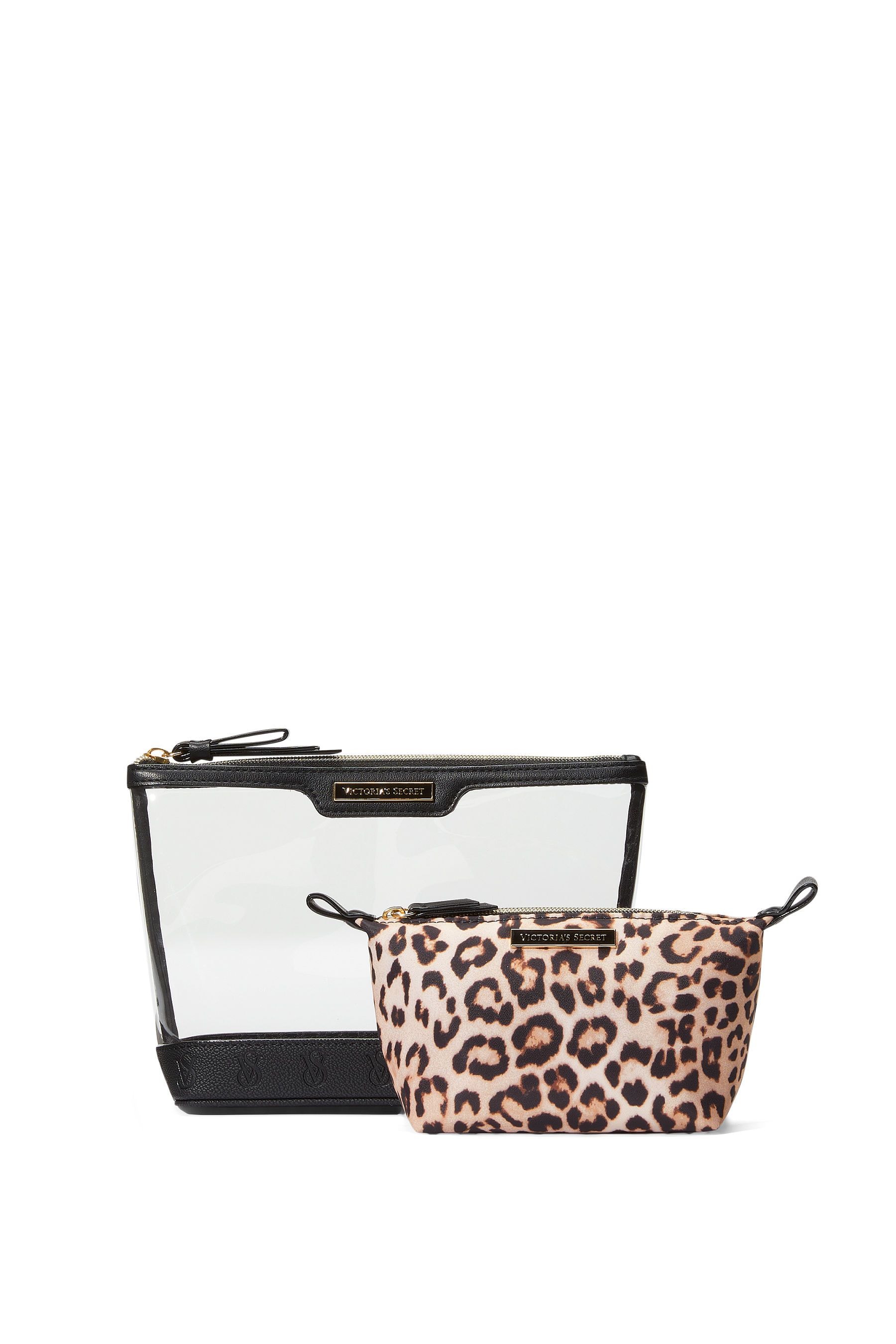 Buy Victoria s Secret Luxe Leopard Brown AM PM Cosmetic Bag Duo