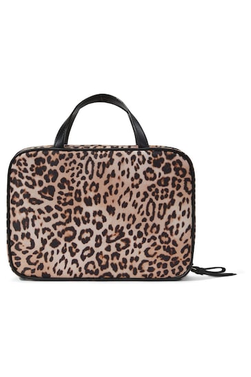 Victoria's Secret Black Leopard Jetsetter Hanging Makeup Bag