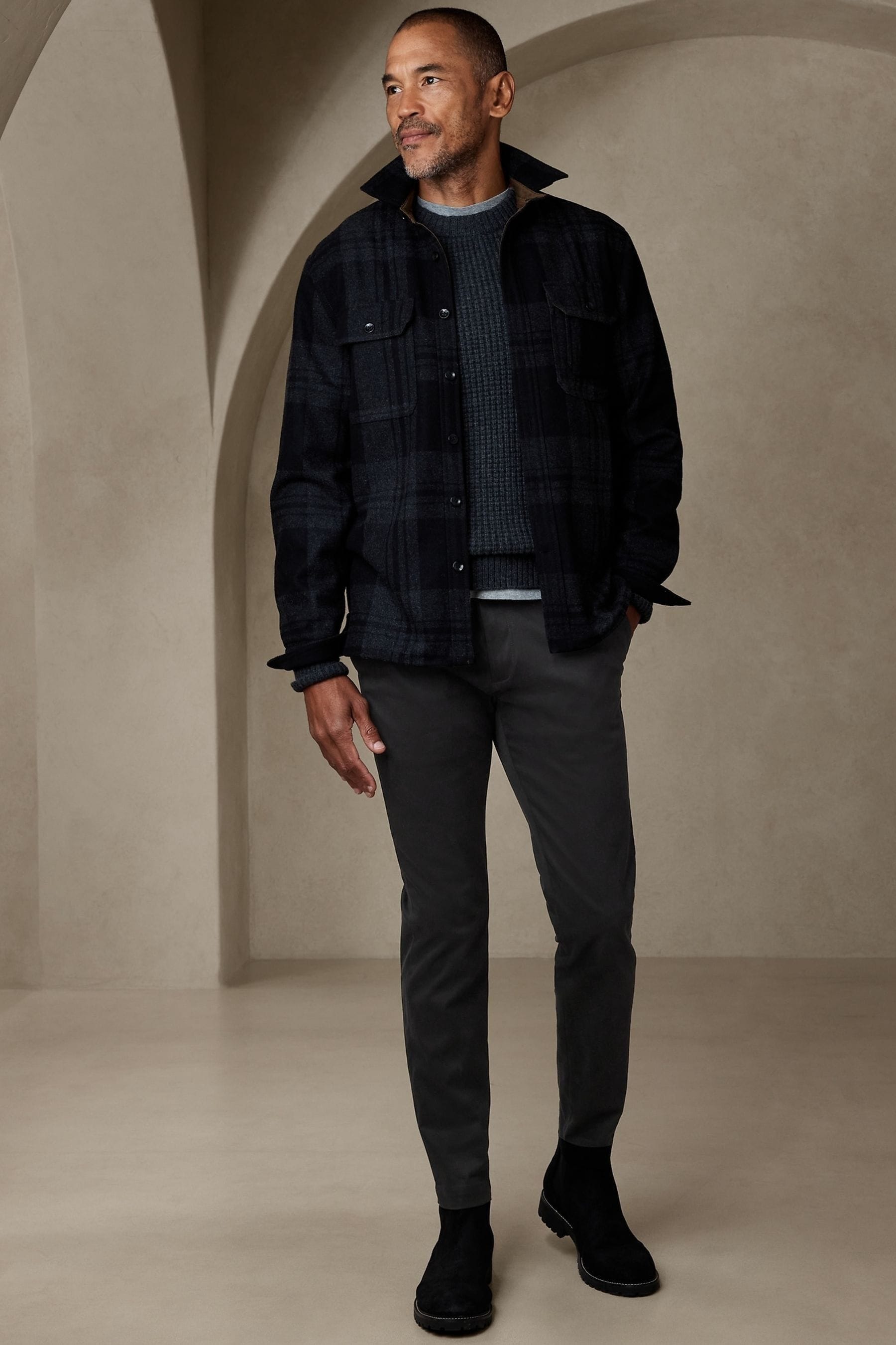Buy Banana Republic Black Slim Rapid Movement Chinos from the Next