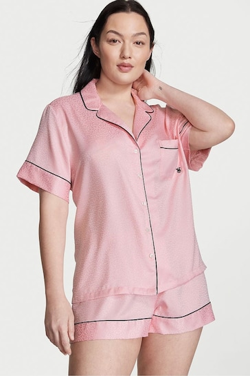 Victoria's Secret Pretty Blossom Pink Satin Short Pyjamas