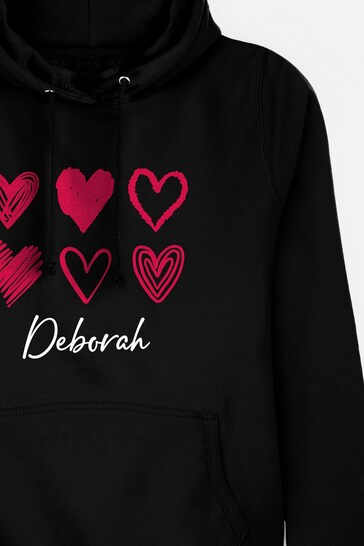 Personalised Valentines Love Heart Hoodie by Dollymix