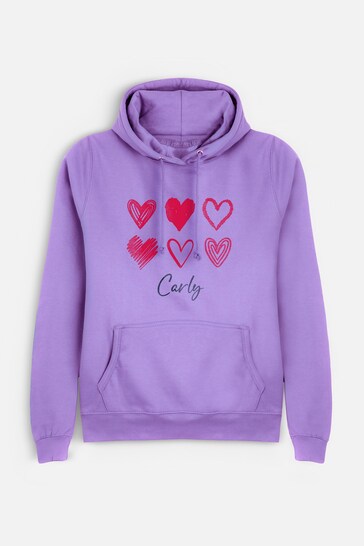 Personalised Valentines Love Heart Hoodie by Dollymix