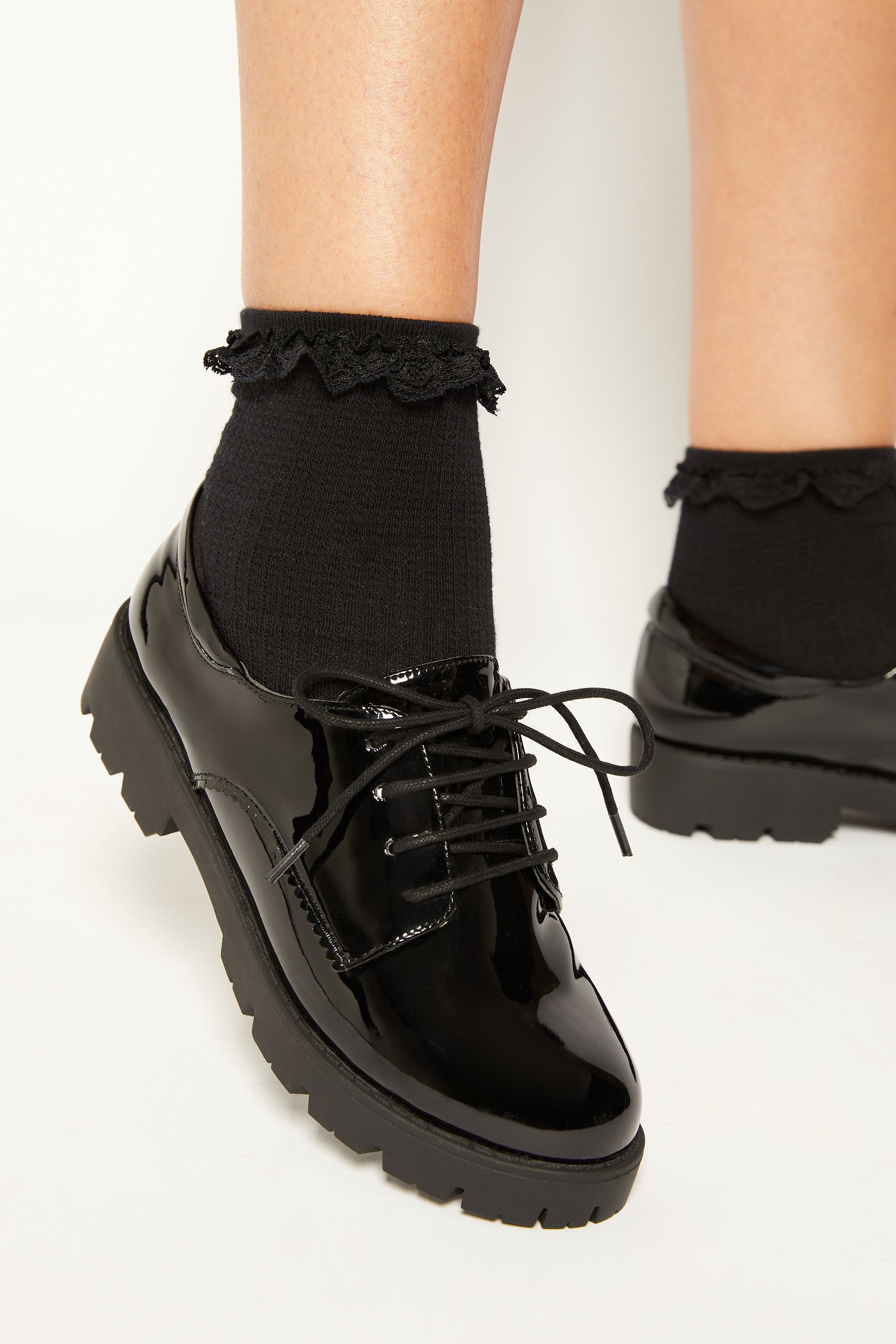 Black school shoes new look on sale