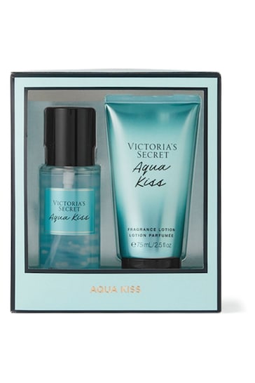 Victoria's Secret Aqua Kiss 2 Piece Body Mist and Lotion Gift Set