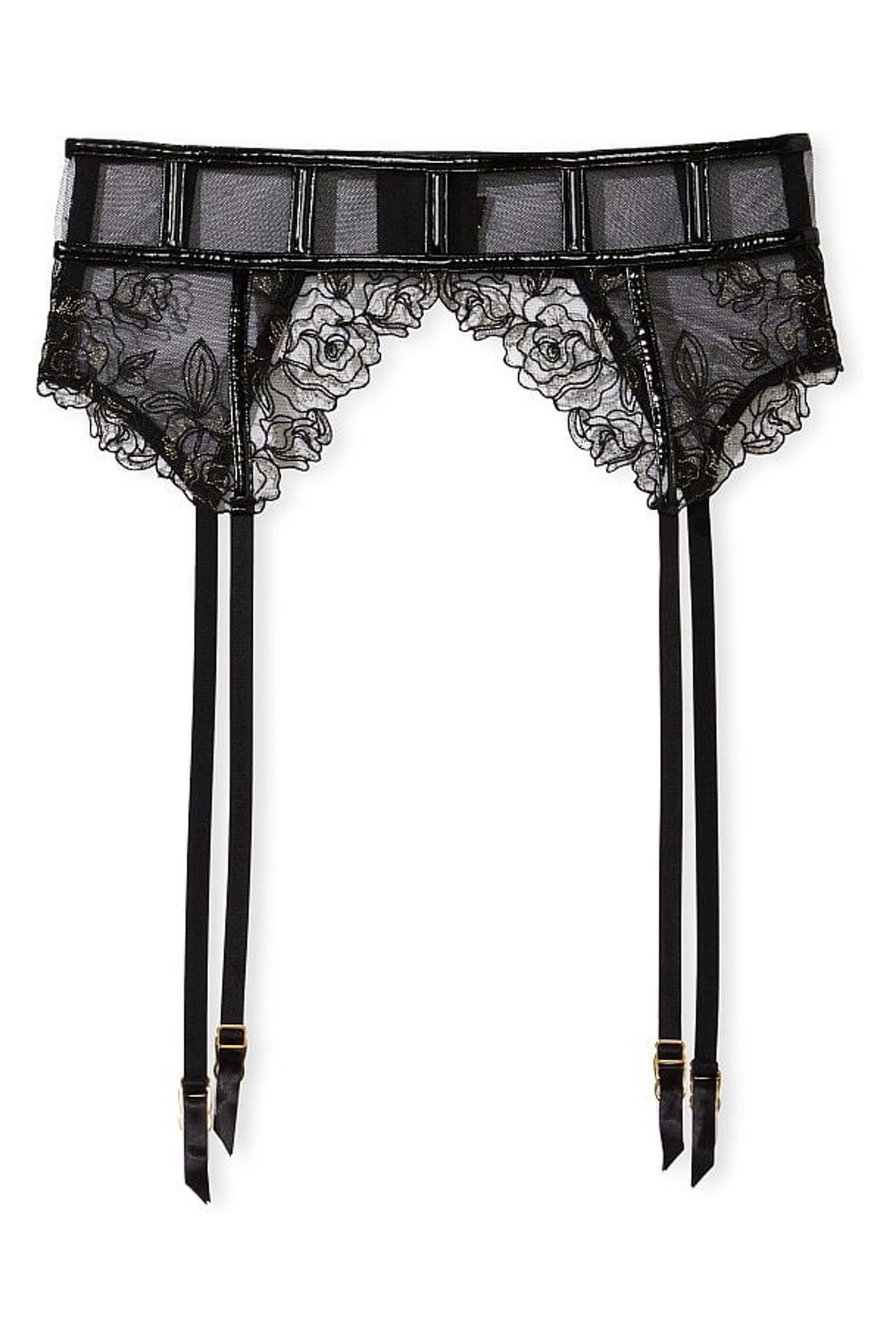 Buy Victoria s Secret Black Patent Leather Garter from the Next UK