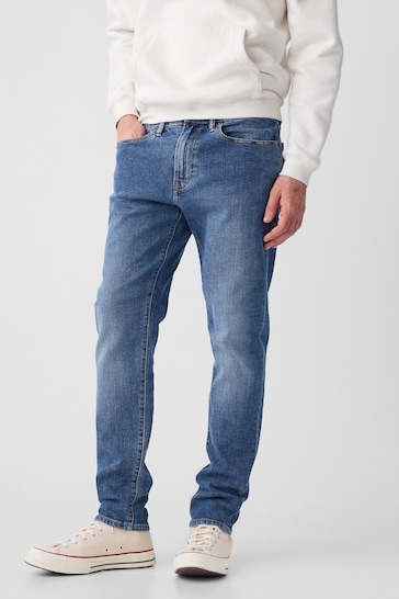 Gap Dark Wash Blue Slim Fit Taper Flex Jeans