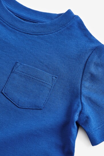 Gap Mid Blue Pocket Short Sleeve Crew Neck T-Shirt