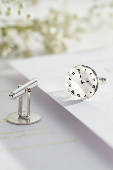 Personalised Wedding Special Time Cufflinks by Posh Totty