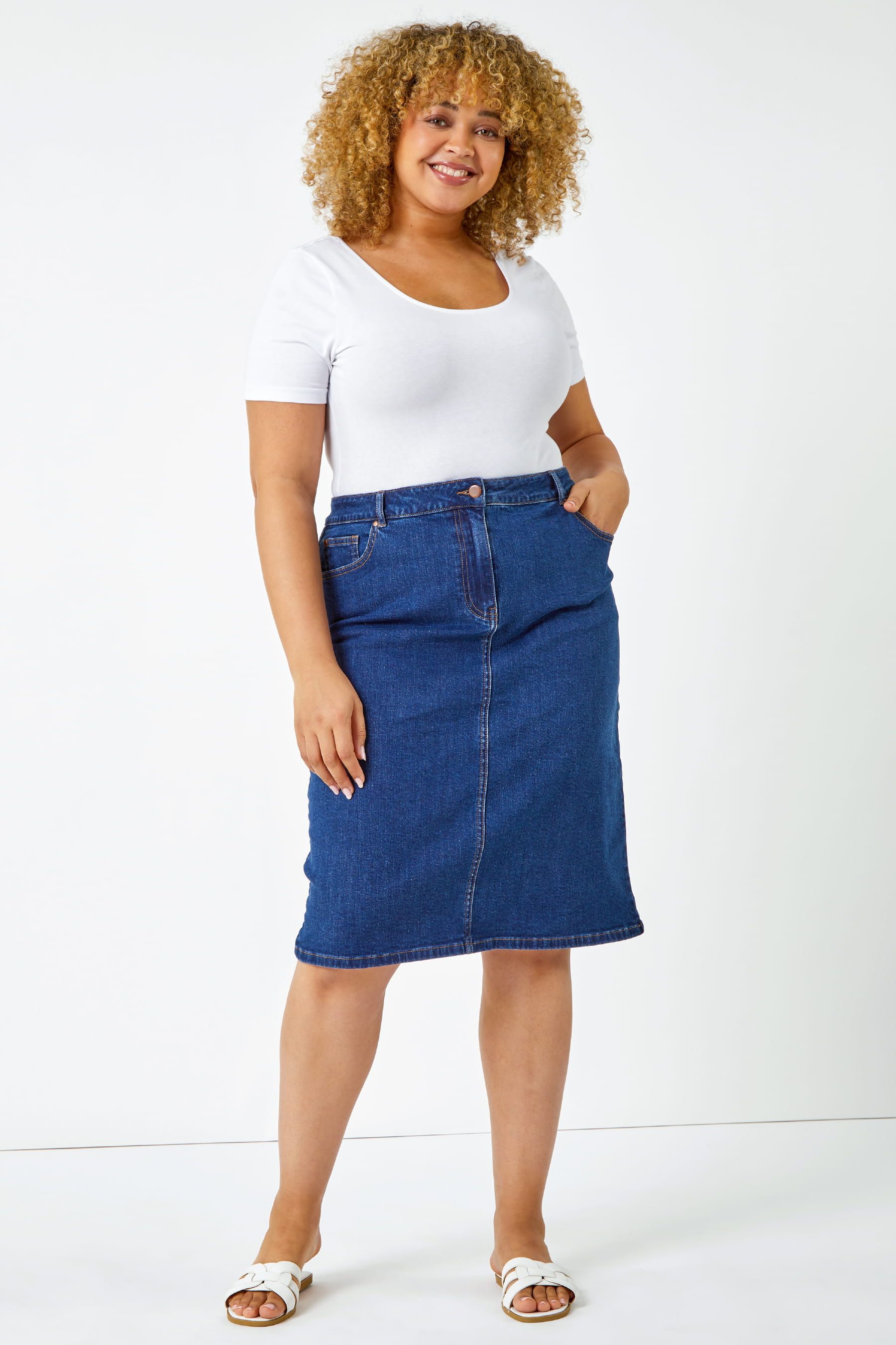 Roman denim skirt discount