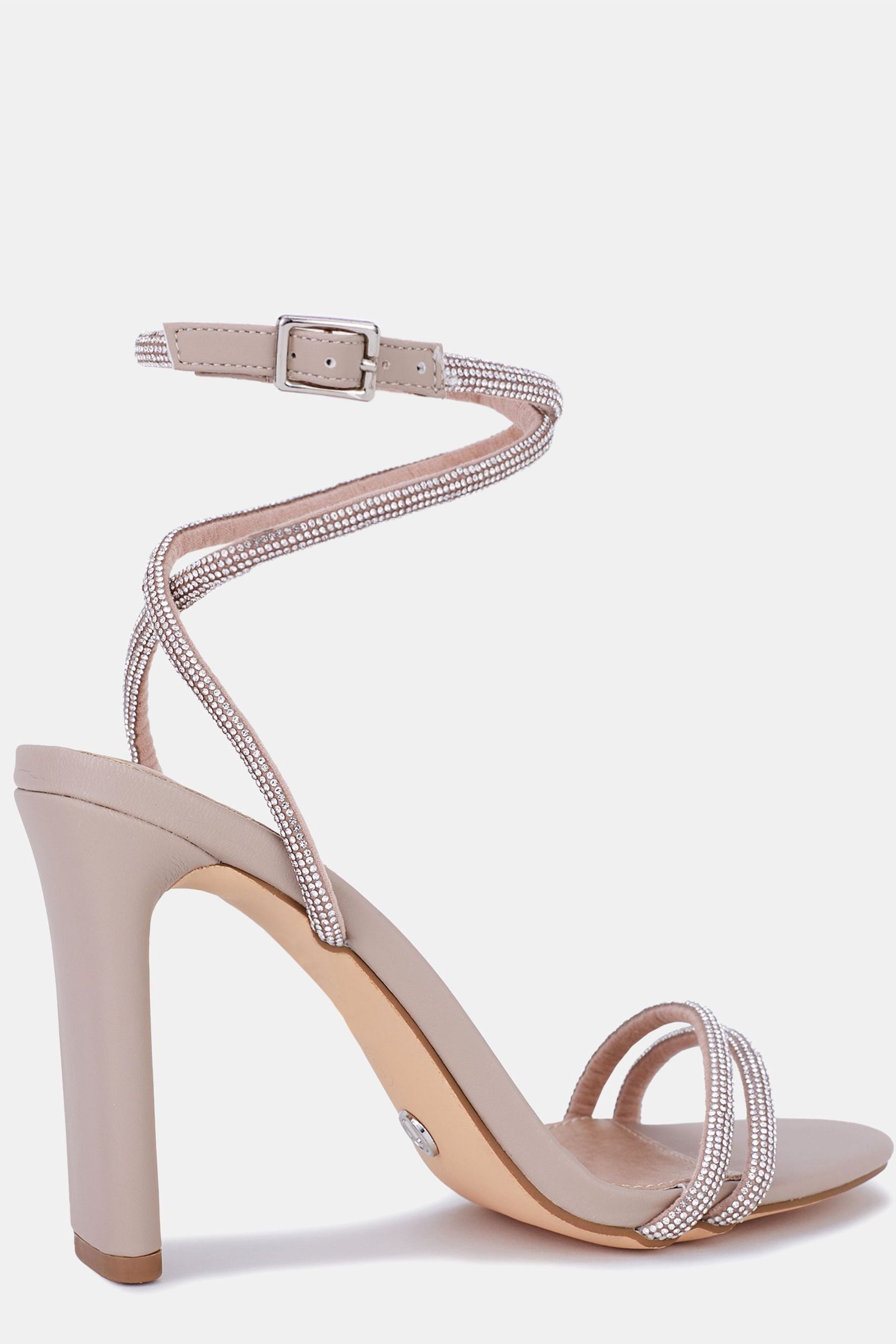 Novo Nude Pain Killer Diamante Trim Heels
