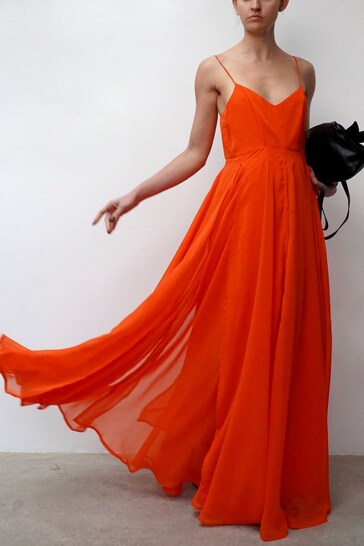 Religion Orange Infamous Olsen Full Layer Maxi Dress