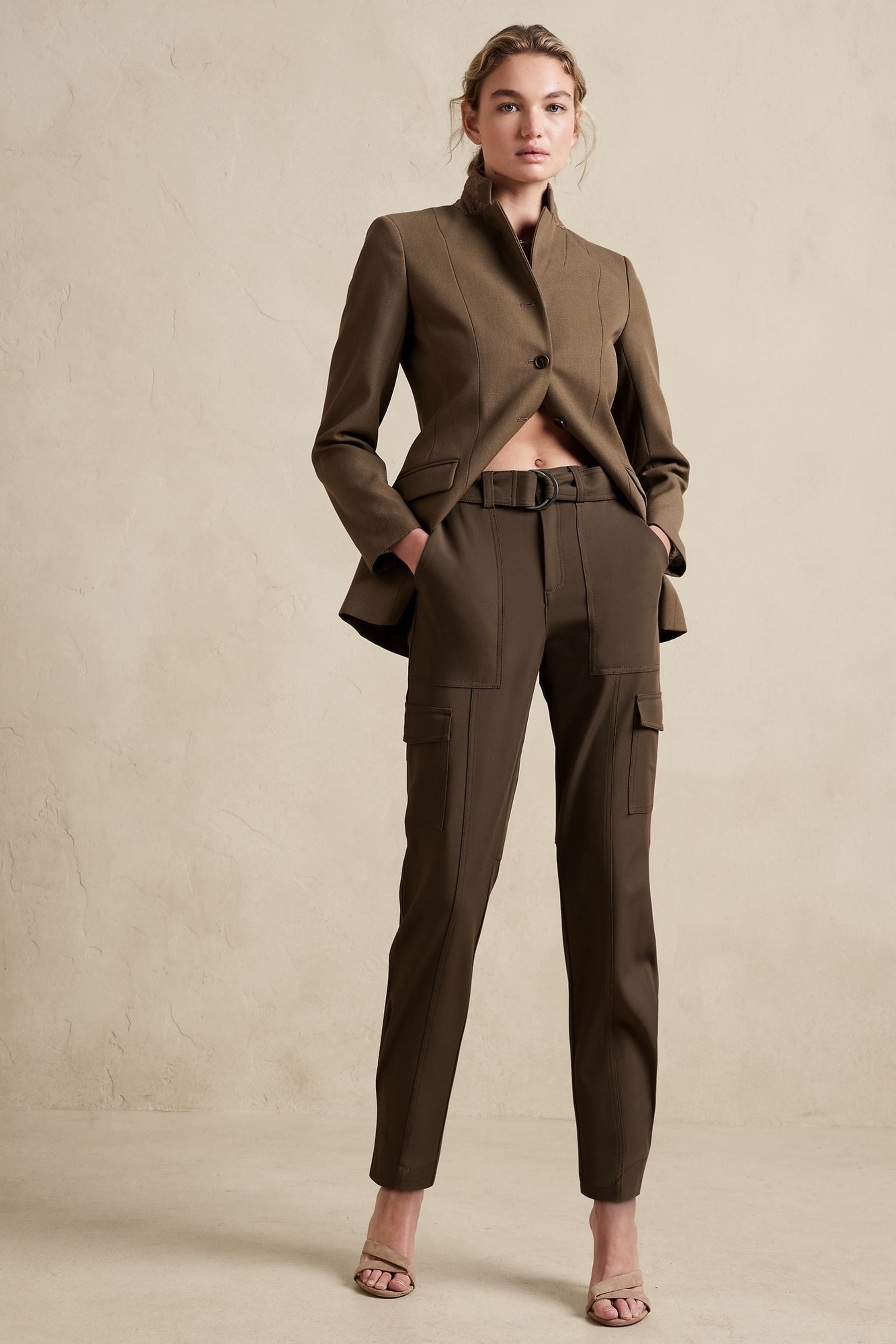 Slim utility blazer hotsell