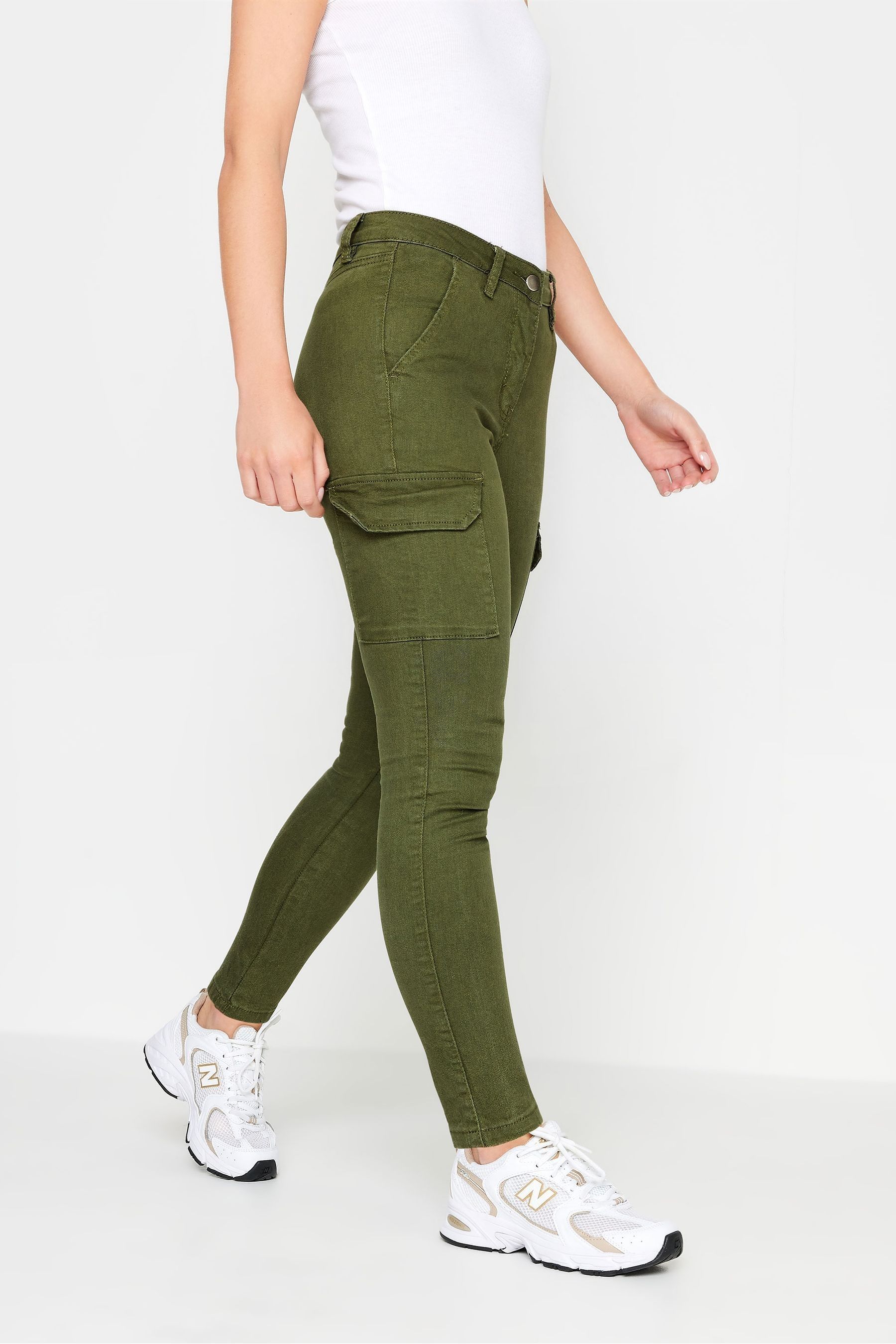Buy PixieGirl Petite Green Skinny Utility Cargos from the Next UK