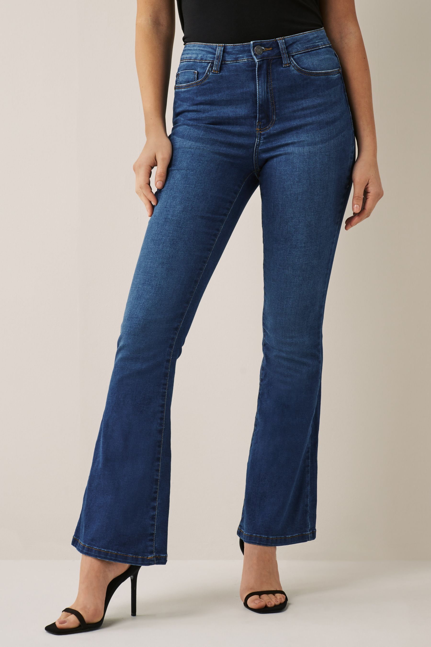 High waisted flare jeans hot sale