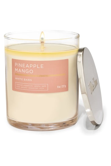 Bath & Body Works PINEAPPLE MANGO Pineapple Mango Signature Single Wick Candle 8 oz / 227 g