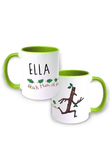 Personalised Green Stick Man Running Coloured Insert Mug by Star Editions