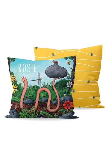 Personalised Superworm -Cotton Cushion by Star Editions