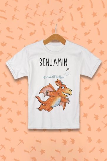 Personalised "Up and off he flew" Zog Childrens T-Shirt by Star Editions