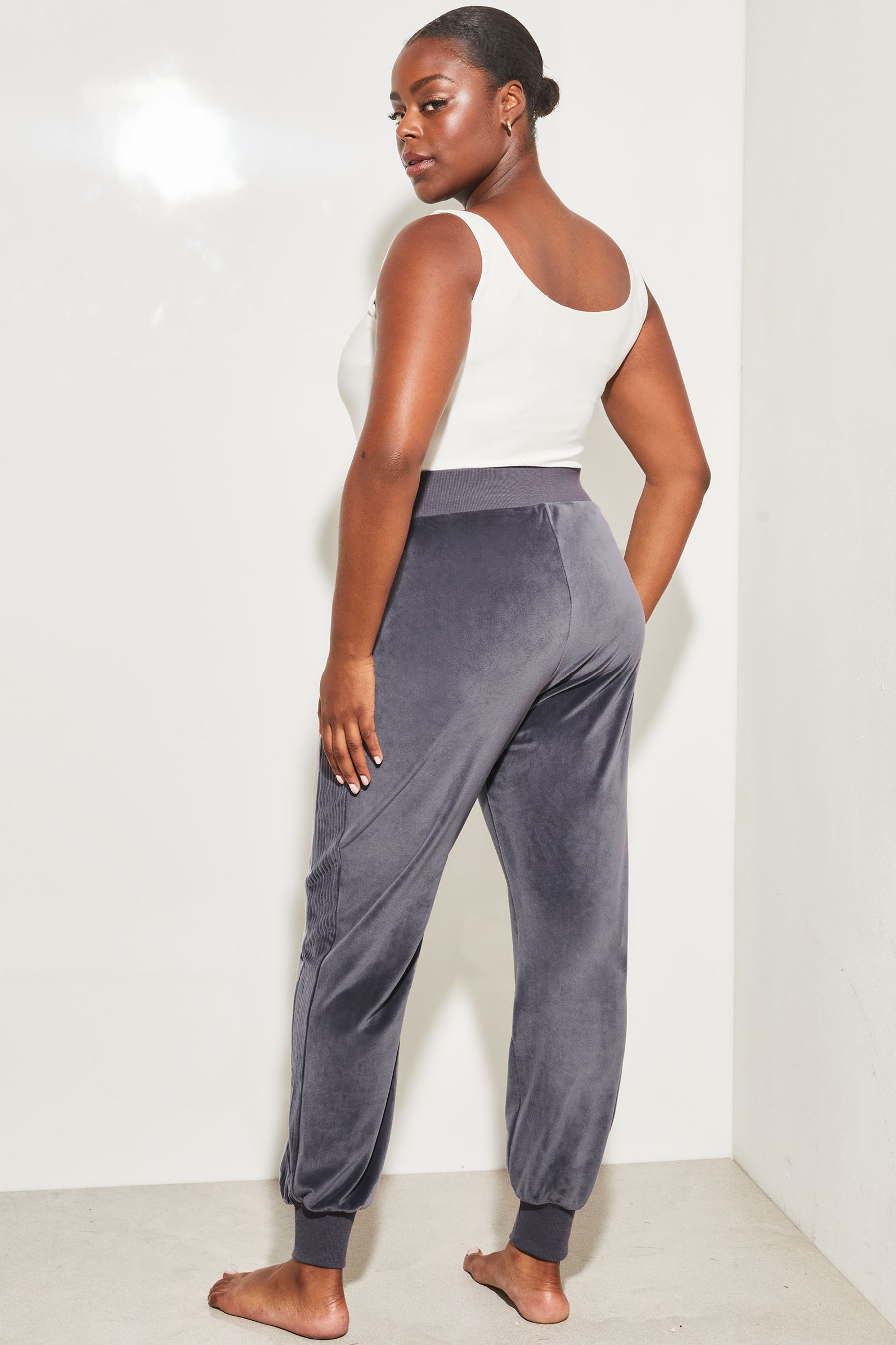 Plus size deals velour joggers