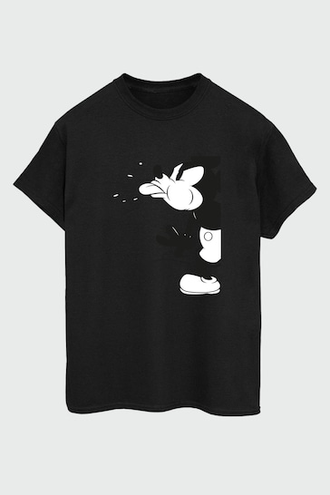 Brands In BLACK Mens Mickey Mouse Black Disney T-Shirt