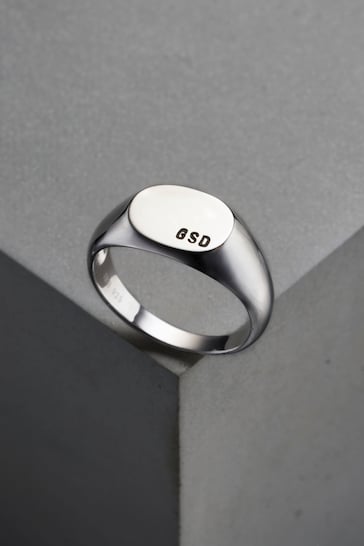 Personalised Mens Signet Ring by Posh Totty