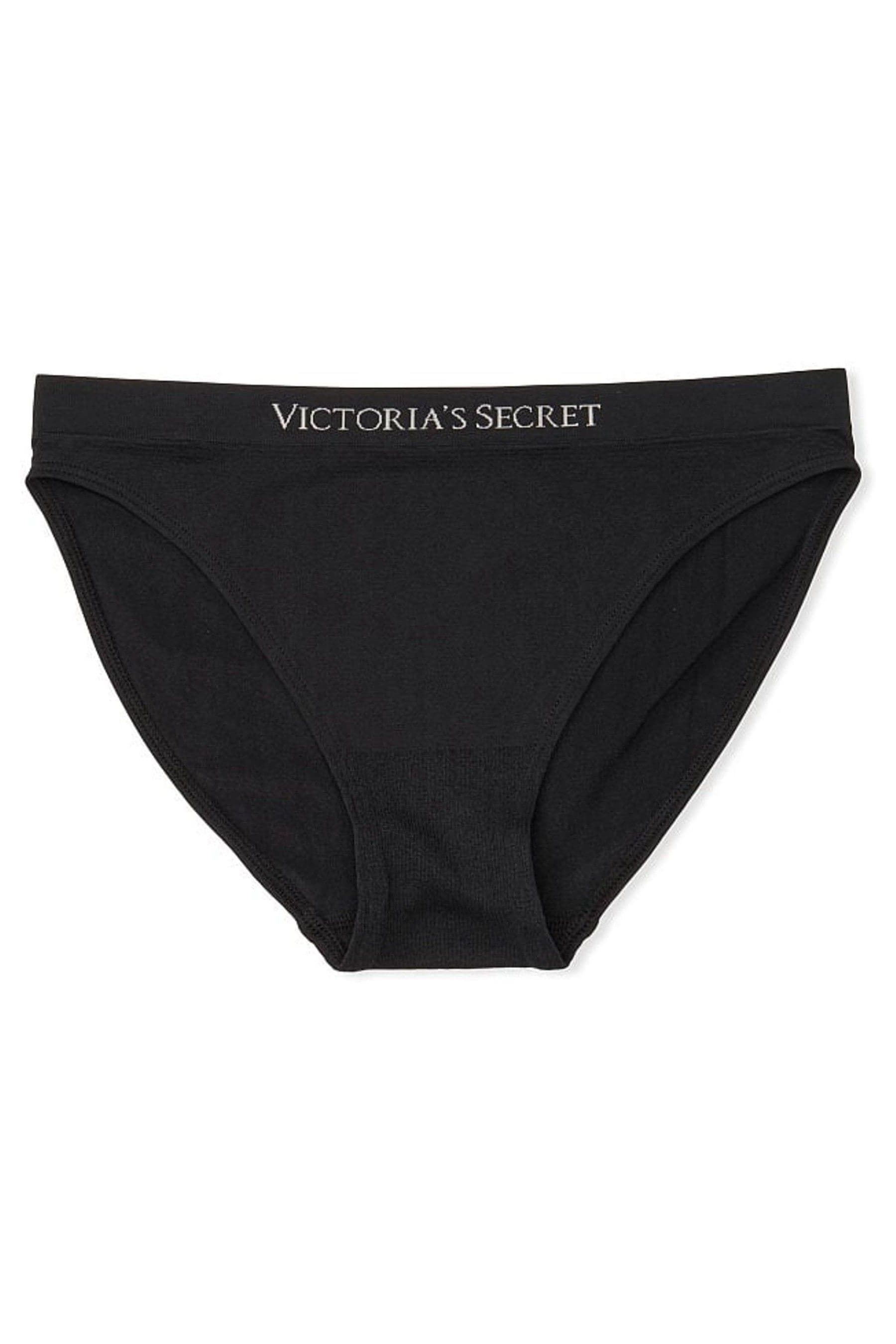 Buy Victoria s Secret Black Smooth Seamless Bikini Knickers from