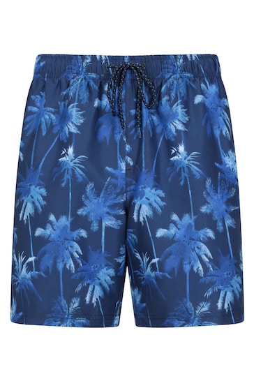 Mountain Warehouse Blue Aruba Printed Mens Swim Shorts