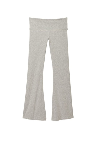 Buy Victoria's Secret PINK Heather Charcoal Grey Cotton Foldover Flare  Legging from the Next UK online shop