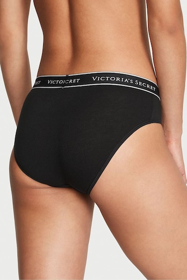 Victoria's Secret Black Logo Hipster Knickers