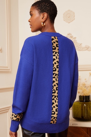 Love & Roses Cobalt Blue Cosy Knitted Jumper