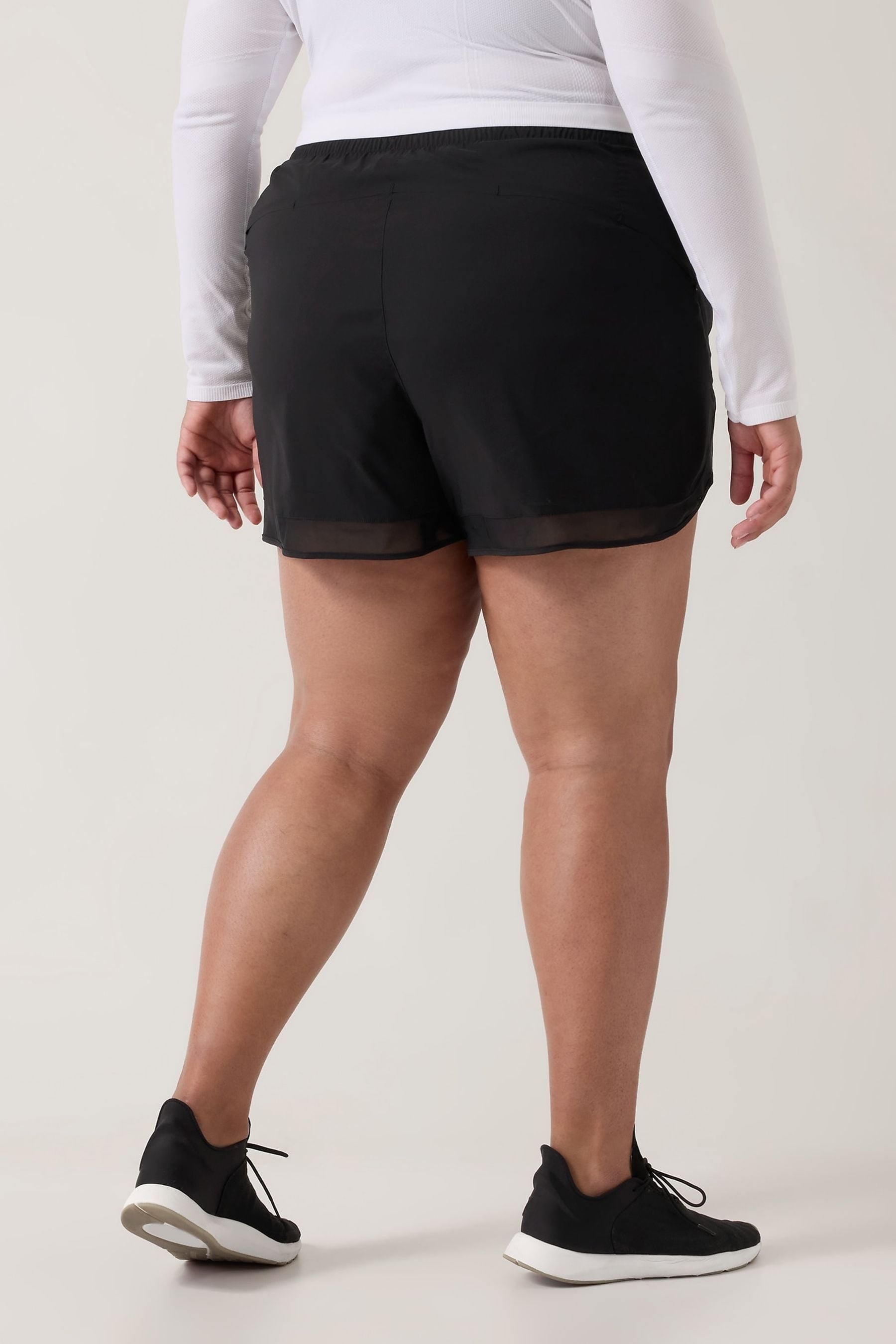 Athleta mesh racer run short sale