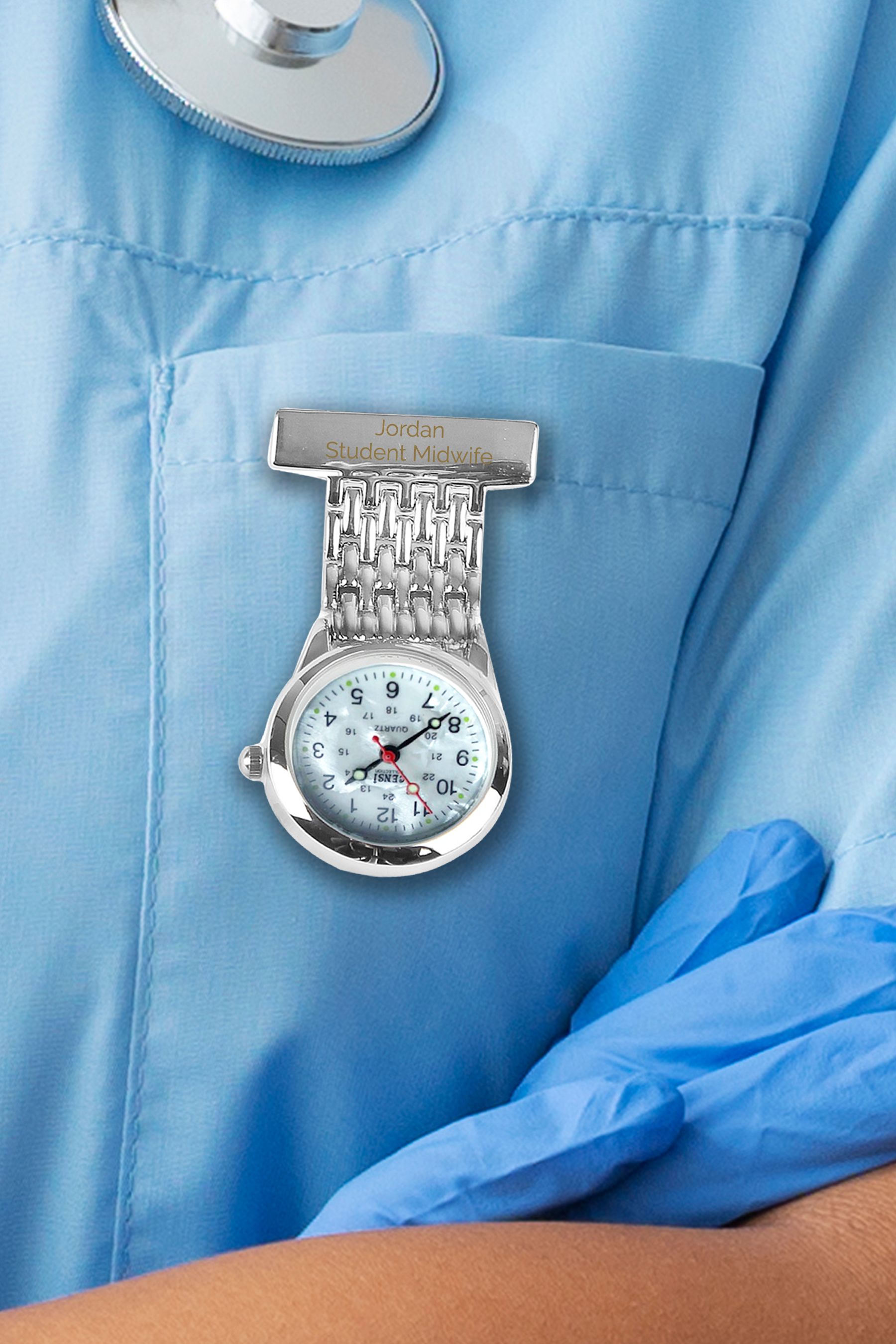 Personalised fob watch hot sale midwife