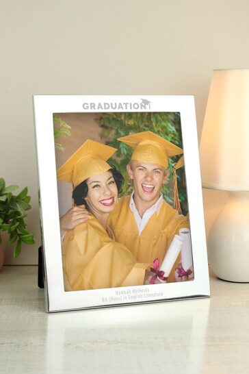 Personalised Graduation 10x8 Silver Photo Frame by PMC